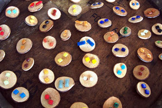 colored glass earings